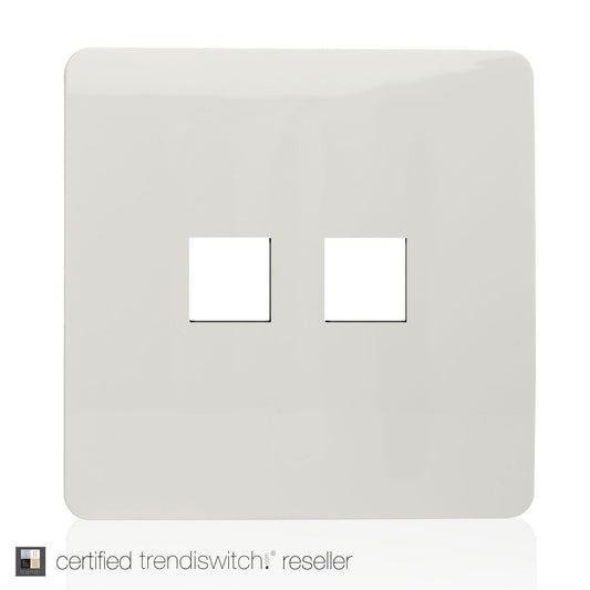Trendi SPARE FACEPLATE For Modern 2 Gang Telephone Socket White ART-2TLPWH-SP