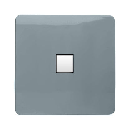 Trendi Switch 1 Gang Spare Faceplate For Modern Designer Telephone Slave Socket in Cool Grey