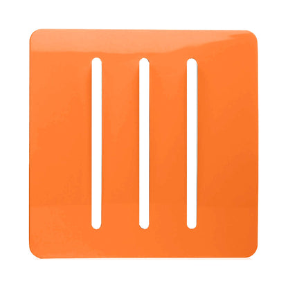Trendi Switch 3 Gang Spare Faceplate for Modern Designer Light Switch in Sunset Orange