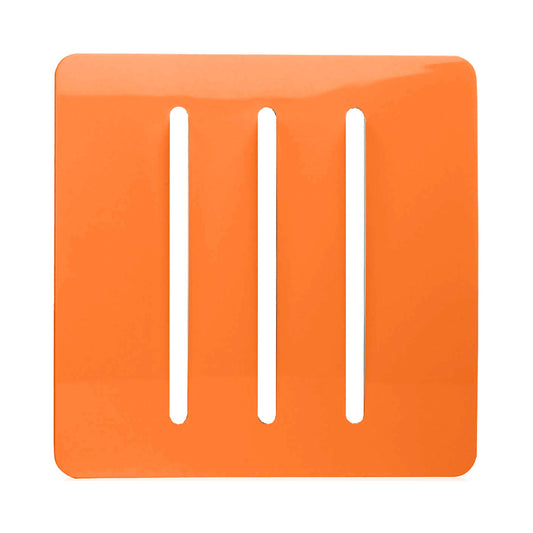 Trendi Switch 3 Gang Spare Faceplate for Modern Designer Light Switch in Sunset Orange