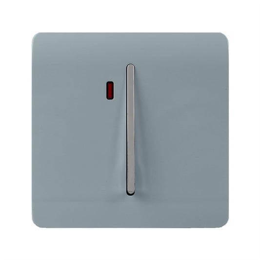 Trendi Switch 1 Gang 45 Amp Cooker Switch with Neonin Cool Grey