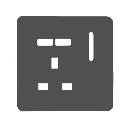 Trendi Switch 1 Gang USB Spare Faceplate For Modern Designer Plug Socket in Charcoal Grey