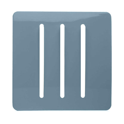 Trendi Switch 3 Gang Spare Faceplate for Modern Designer Light Switch in Sky Blue