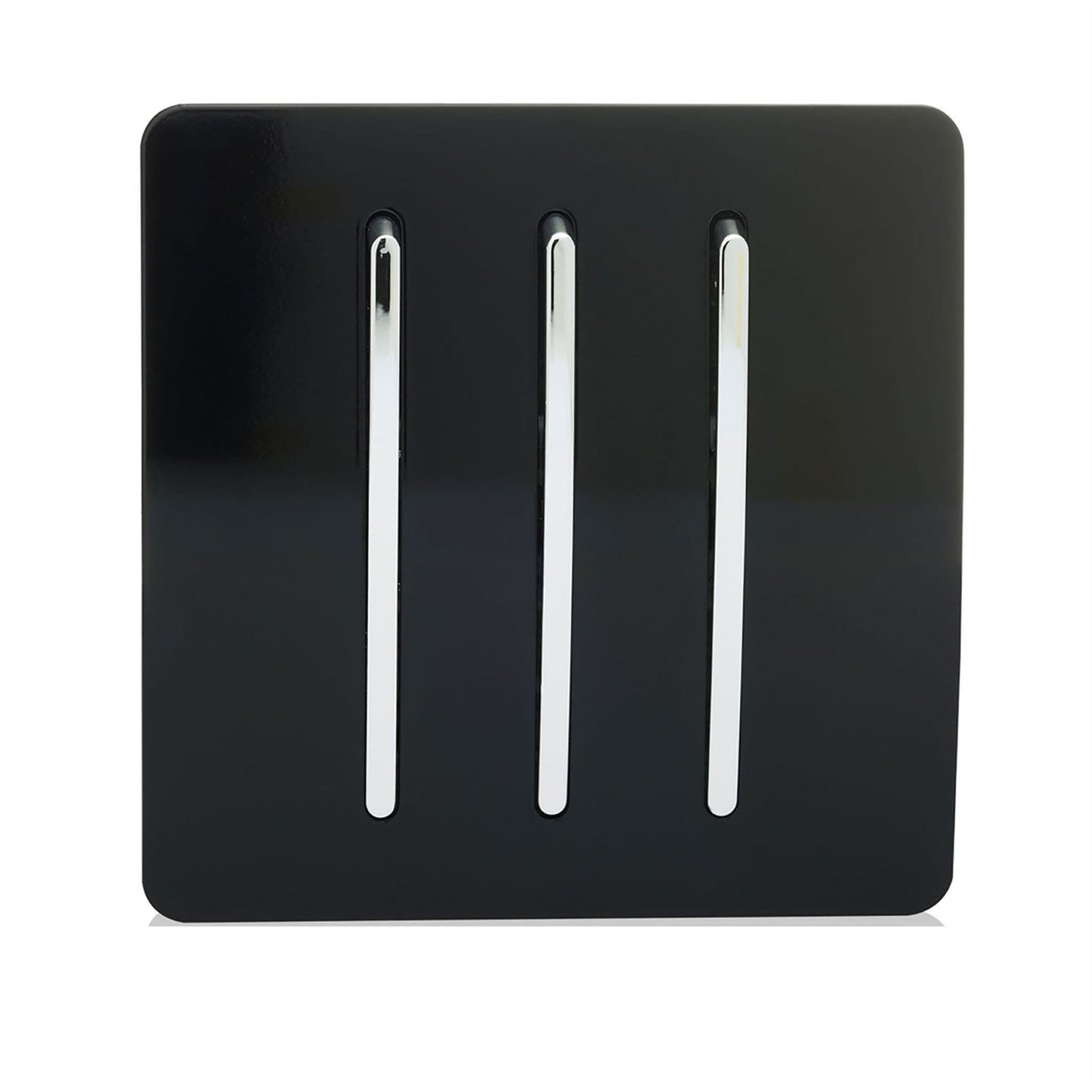 Trendi Switch 3 Gang 1 or 2 way Rocker Light Switch in Piano Black