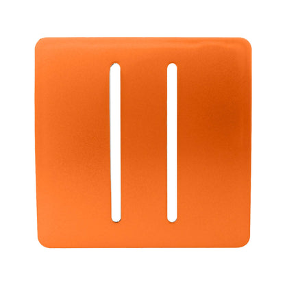 Trendi Switch 2 Gang Spare Faceplate for Modern Designer Light Switch in Sunset Orange