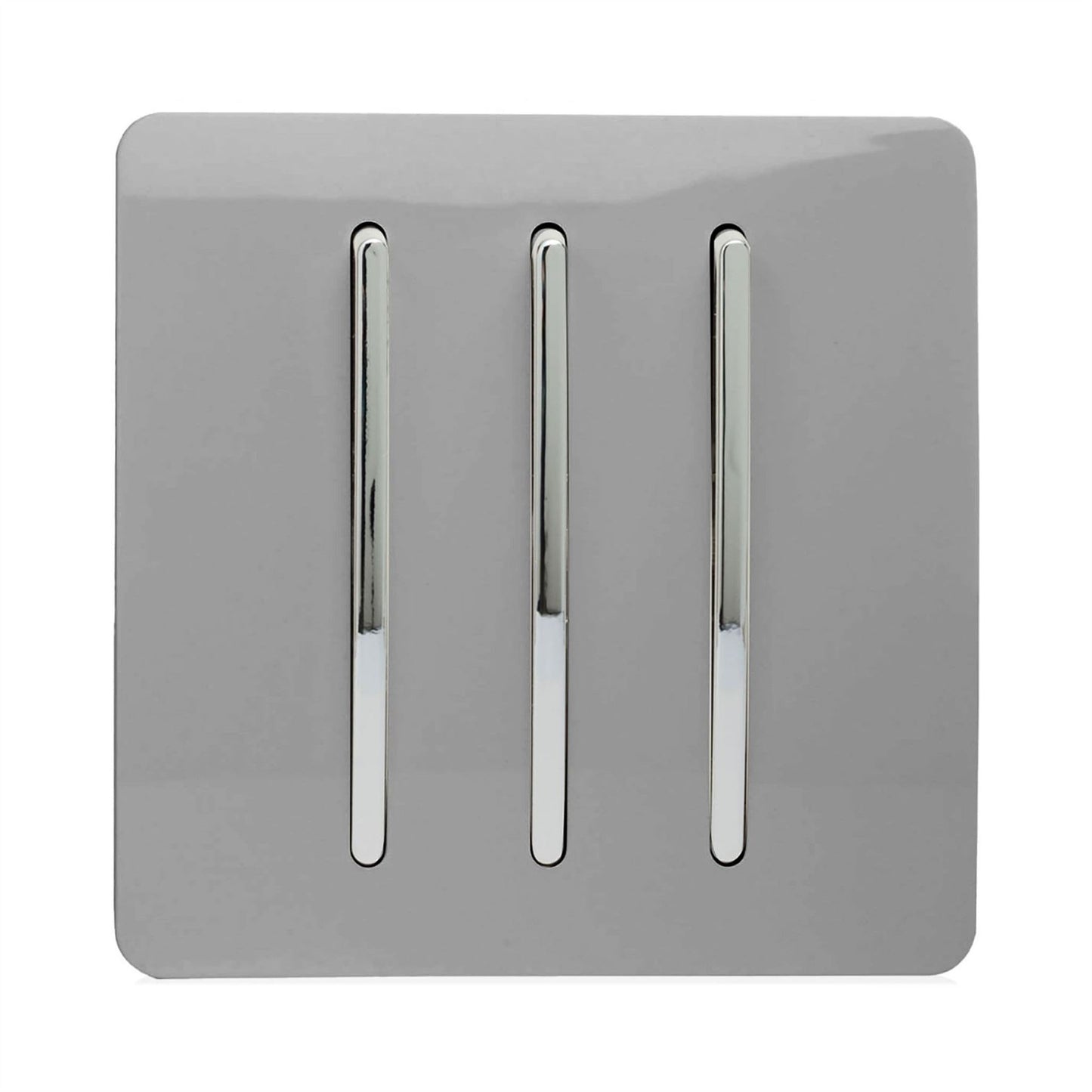 Trendi Switch 3 Gang 1 or 2 way Rocker Light Switch in Light Grey