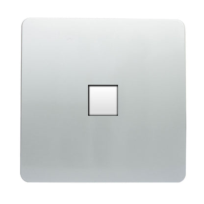 Trendi Switch 1 Gang RJ45 Cat 5e PC Ethernet Socket in Platinum Silver