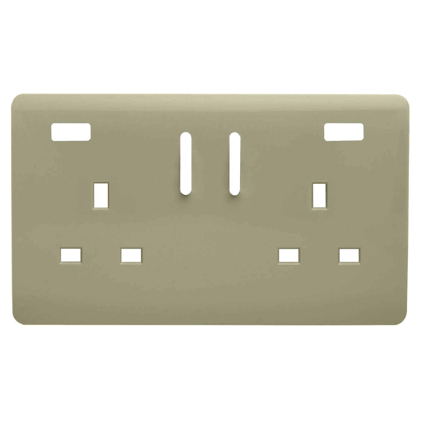 Trendi Switch 2 Gang USB Spare Faceplate For Modern Designer Plug Socket in Champagne Gold