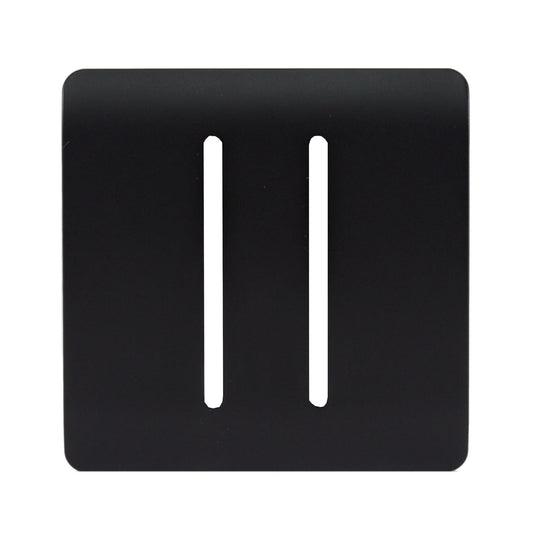 Trendi SPARE FACEPLATE For 2 Gang 2 Way 10 Amp Rocker Light Switch Matt Black