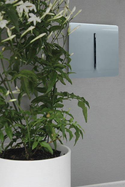 Trendi Switch 1 Gang Intermediate Rocker Light Switch in Cool Grey