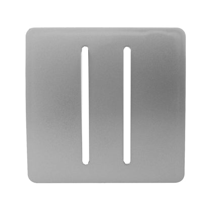Trendi Switch 2 Gang Spare Faceplate for Modern Designer Light Switch in Light Grey