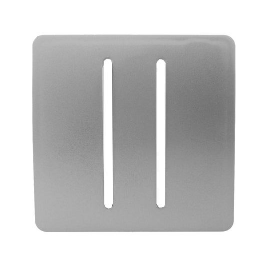 Trendi Switch 2 Gang Spare Faceplate for Modern Designer Light Switch in Light Grey