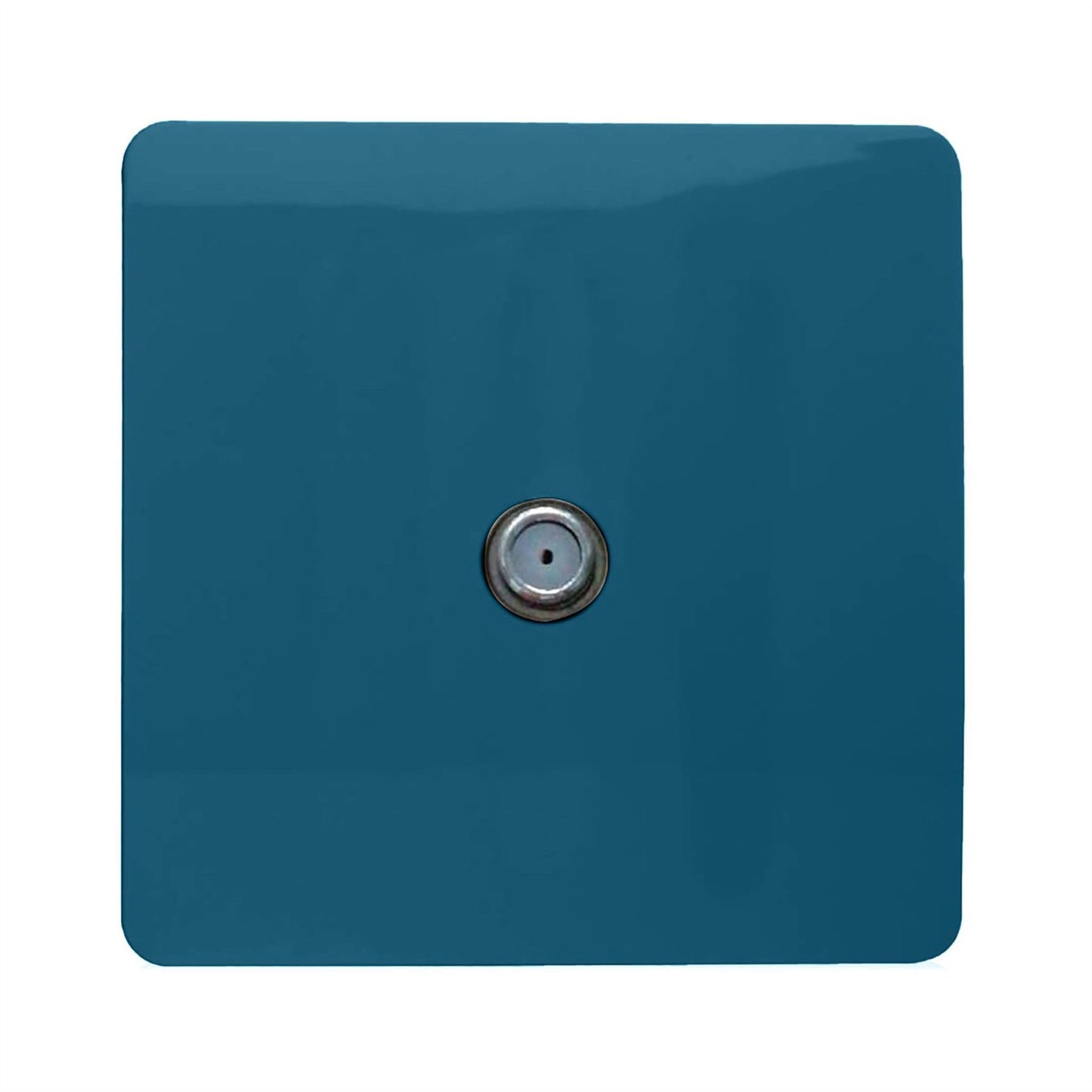Trendi Switch 1 Gang Male F-Type Satellite Television Socketin Ocean Blue
