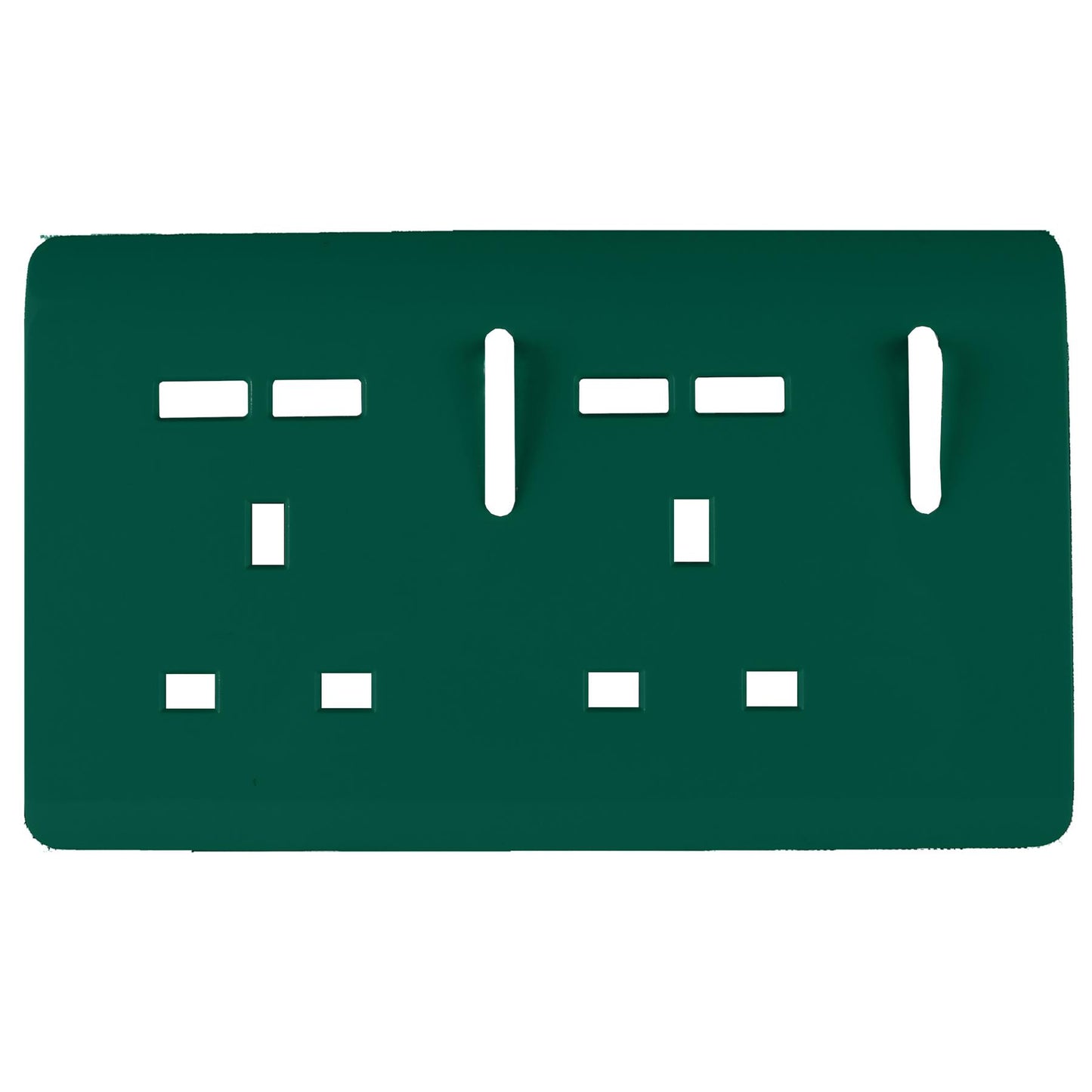 Trendi Switch 2 Gang 4 Port USB Spare Faceplate For Modern Designer Plug Socket Dark Forest Green