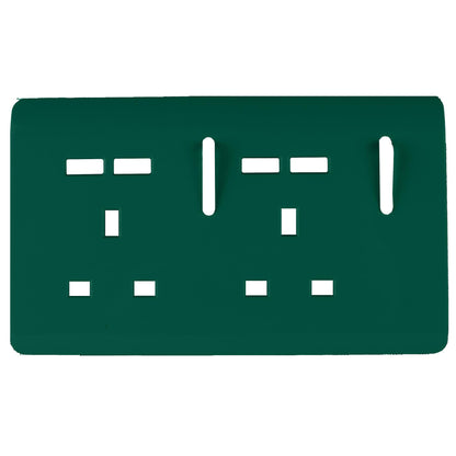 Trendi Switch 2 Gang 4 Port USB Spare Faceplate For Modern Designer Plug Socket Dark Forest Green