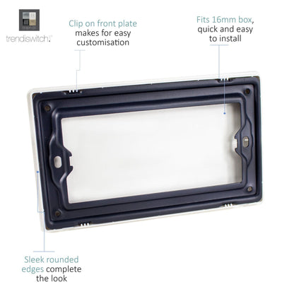 Trendi Switch Double Blanking Plate in Plum Purple