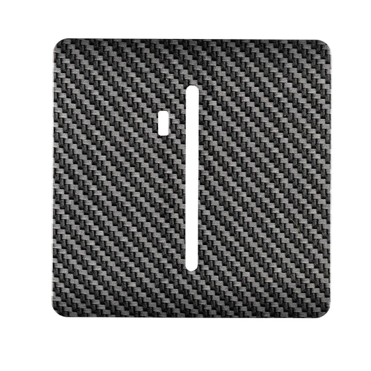 Trendi Switch 1 Gang Spare Faceplate For Modern Designer Heavy Duty Switch in Carbon Fibre