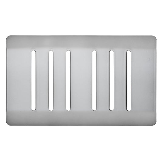 Trendi Switch 6 Gang Spare Faceplate for Modern Designer Light Switch in Brushed Steel
