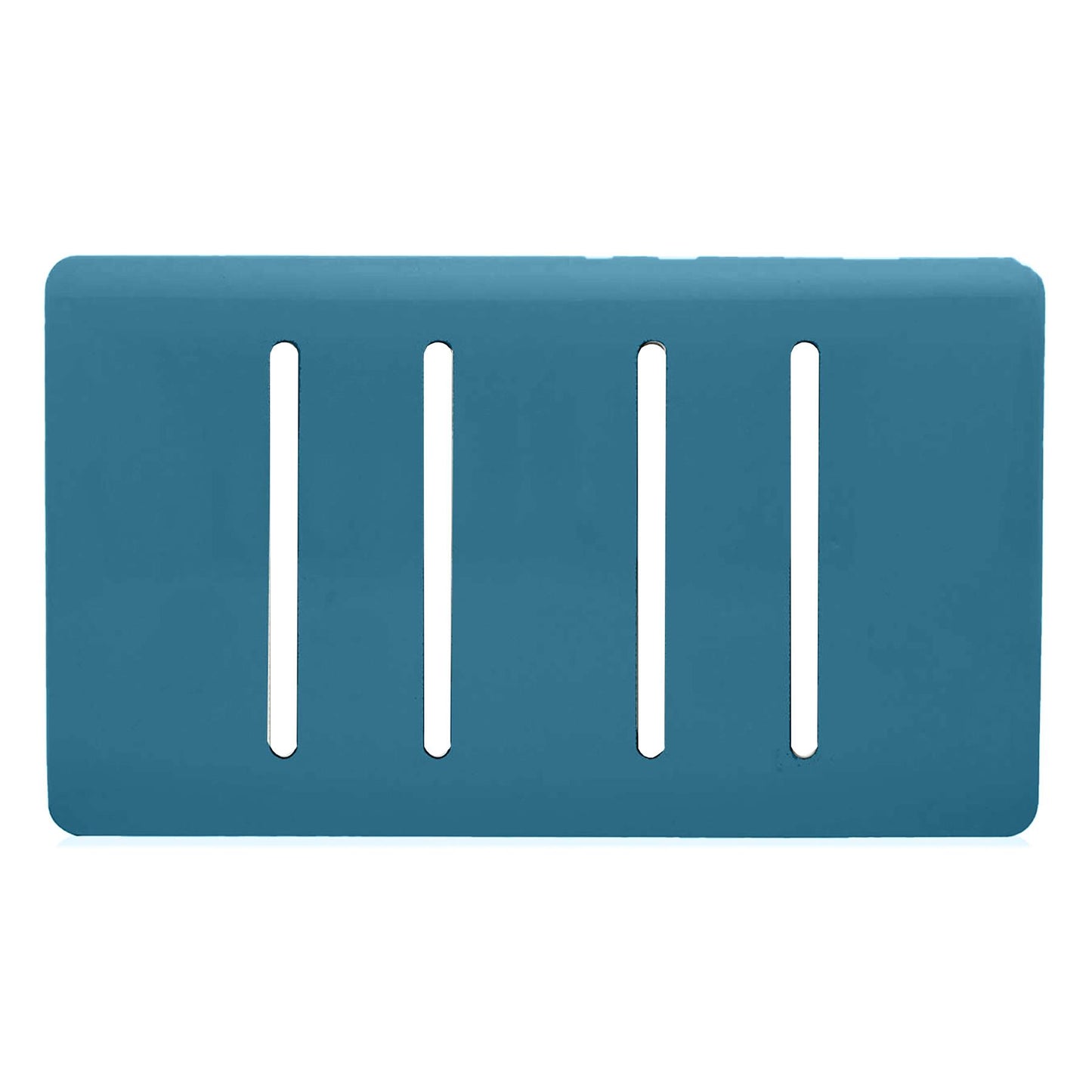Trendi Switch 4 Gang Spare Twin Faceplate for Modern Designer Light Switch in Ocean Blue