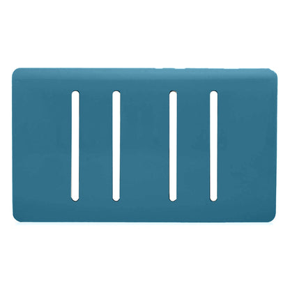 Trendi Switch 4 Gang Spare Twin Faceplate for Modern Designer Light Switch in Ocean Blue