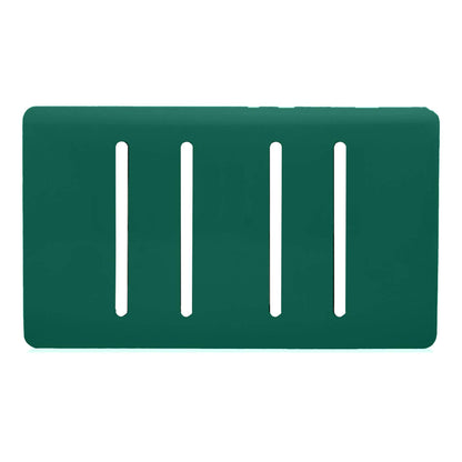 Trendi Switch 4 Gang Spare Twin Faceplate for Modern Designer Light Switch in Dark Forest Green