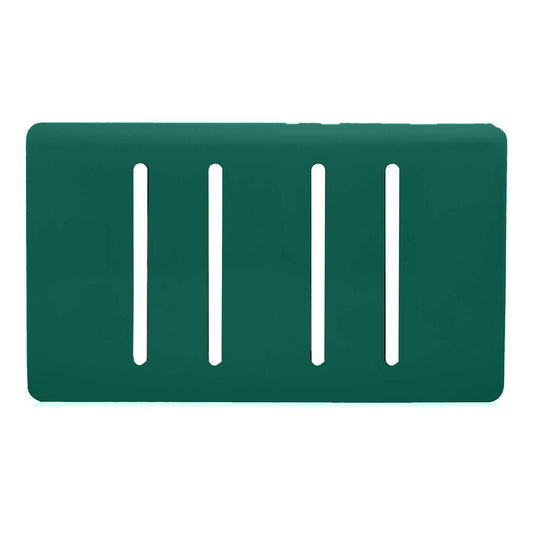 Trendi Switch 4 Gang Spare Twin Faceplate for Modern Designer Light Switch in Dark Forest Green