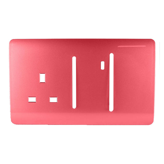 Trendi Switch Spare Faceplate For Cooker Switch & Plug Socket with Neon in Strawberry Red