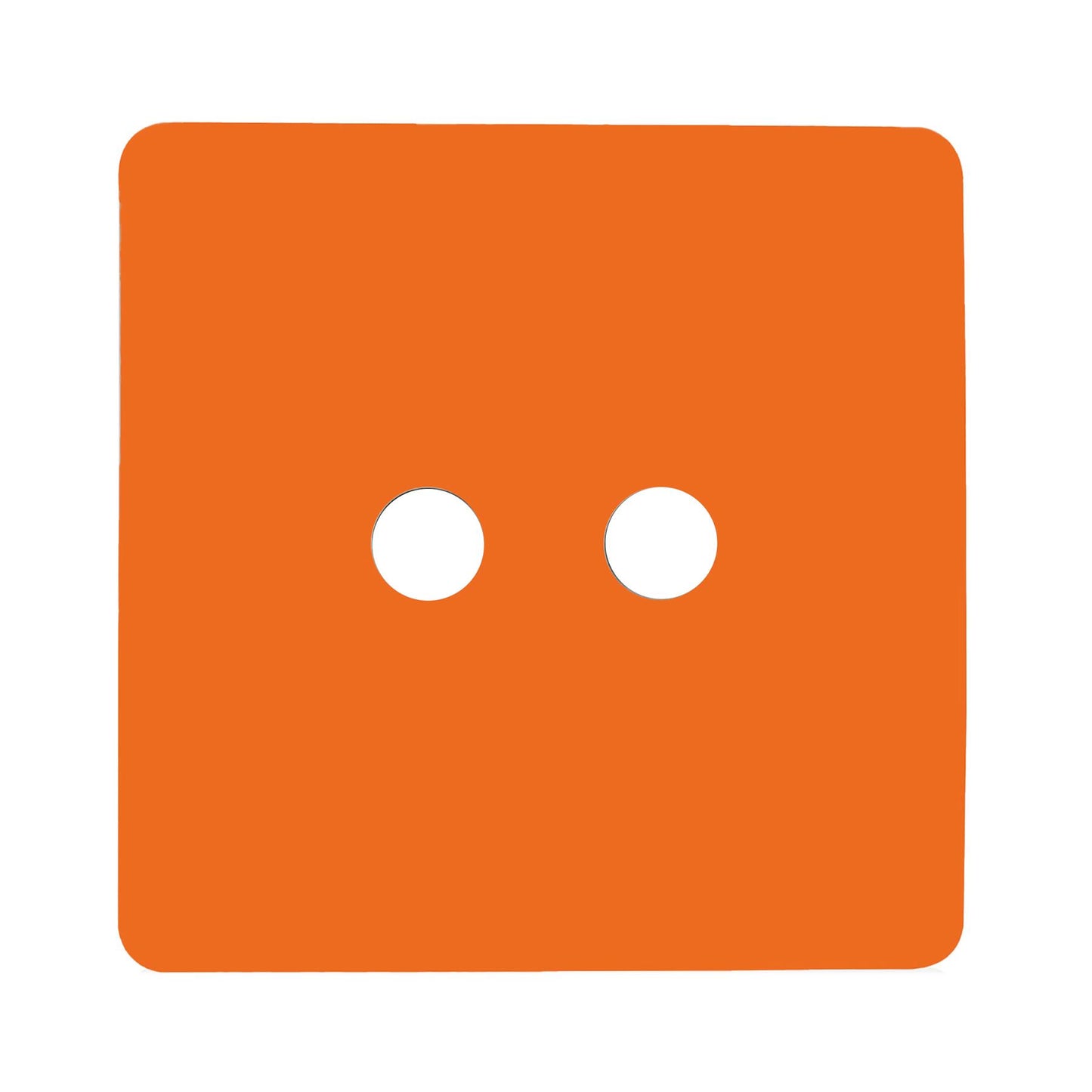 Trendi Switch 2 Gang Spare Faceplate For Co-Axial Modern Designer Television Socket in Sunset Orange