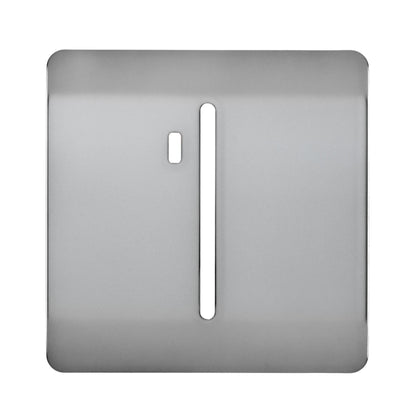 Trendi Switch 1 Gang Spare Faceplate For Modern Designer Heavy Duty Switch in Brushed Steel