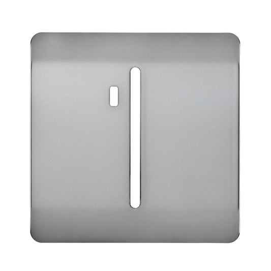 Trendi Switch 1 Gang Spare Faceplate For Modern Designer Heavy Duty Switch in Brushed Steel