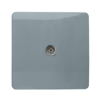 Trendi Switch 1 Gang Female Co-Axial Television Socket in Cool Grey
