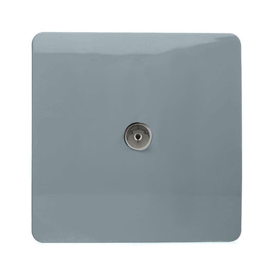 Trendi Switch 1 Gang Female Co-Axial Television Socketin Cool Grey