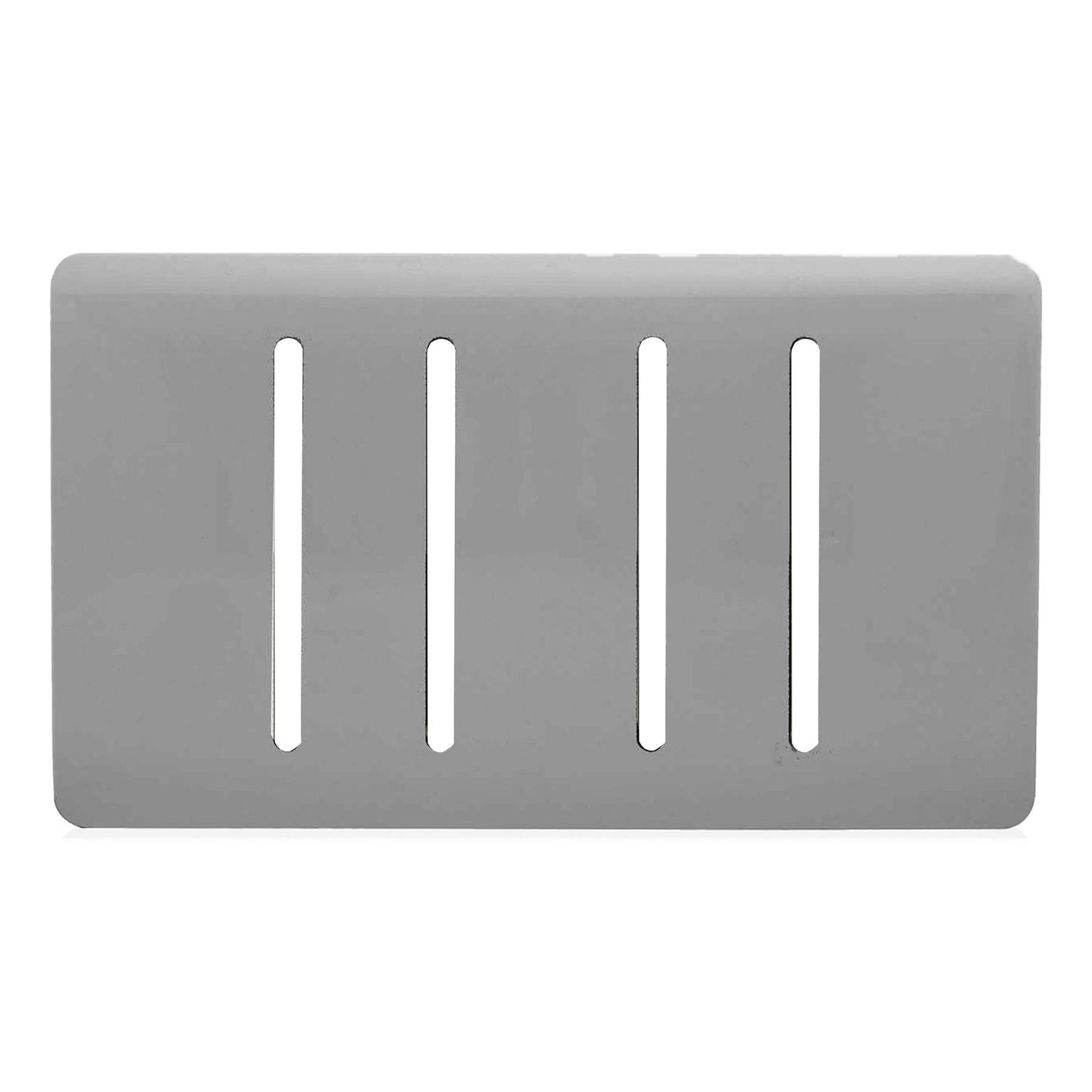 Trendi Switch 4 Gang Spare Twin Faceplate for Modern Designer Light Switch in Light Grey