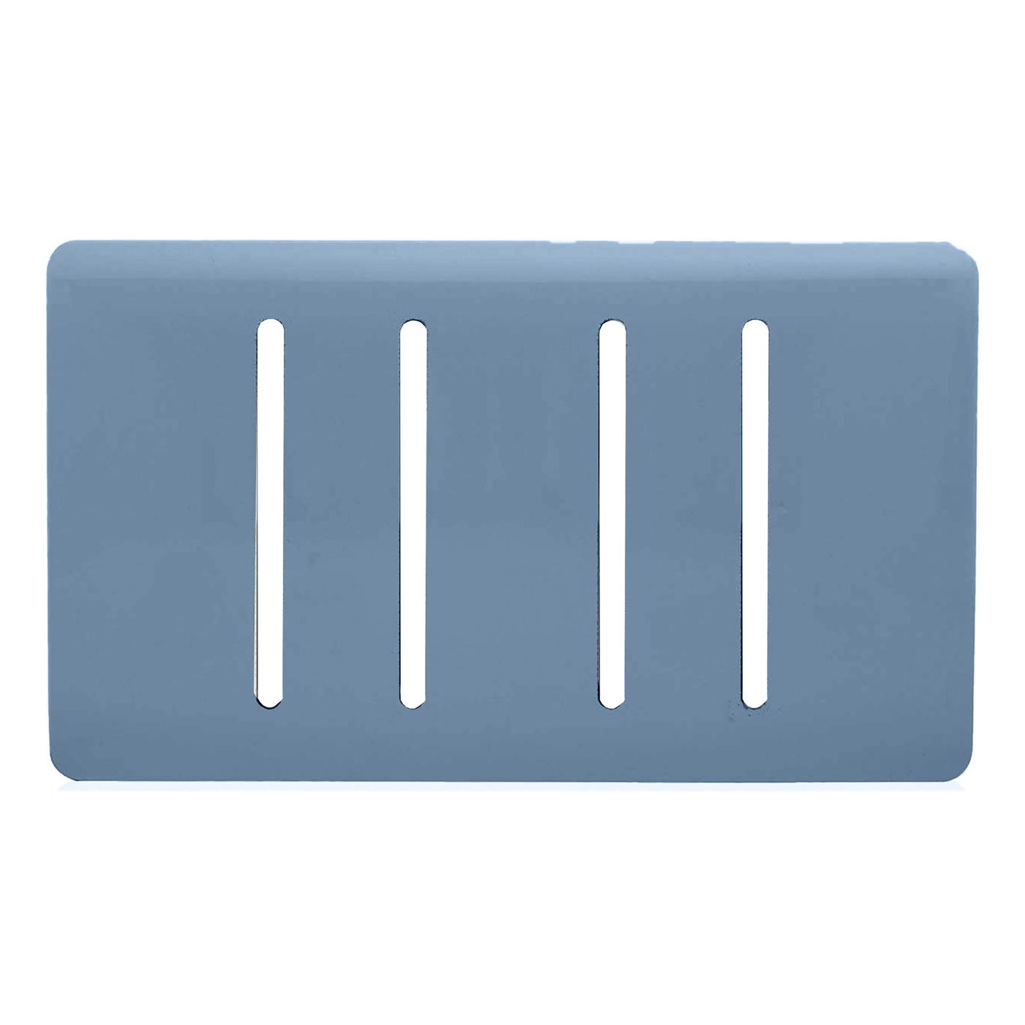 Trendi Switch 4 Gang Spare Twin Faceplate for Modern Designer Light Switch in Sky Blue