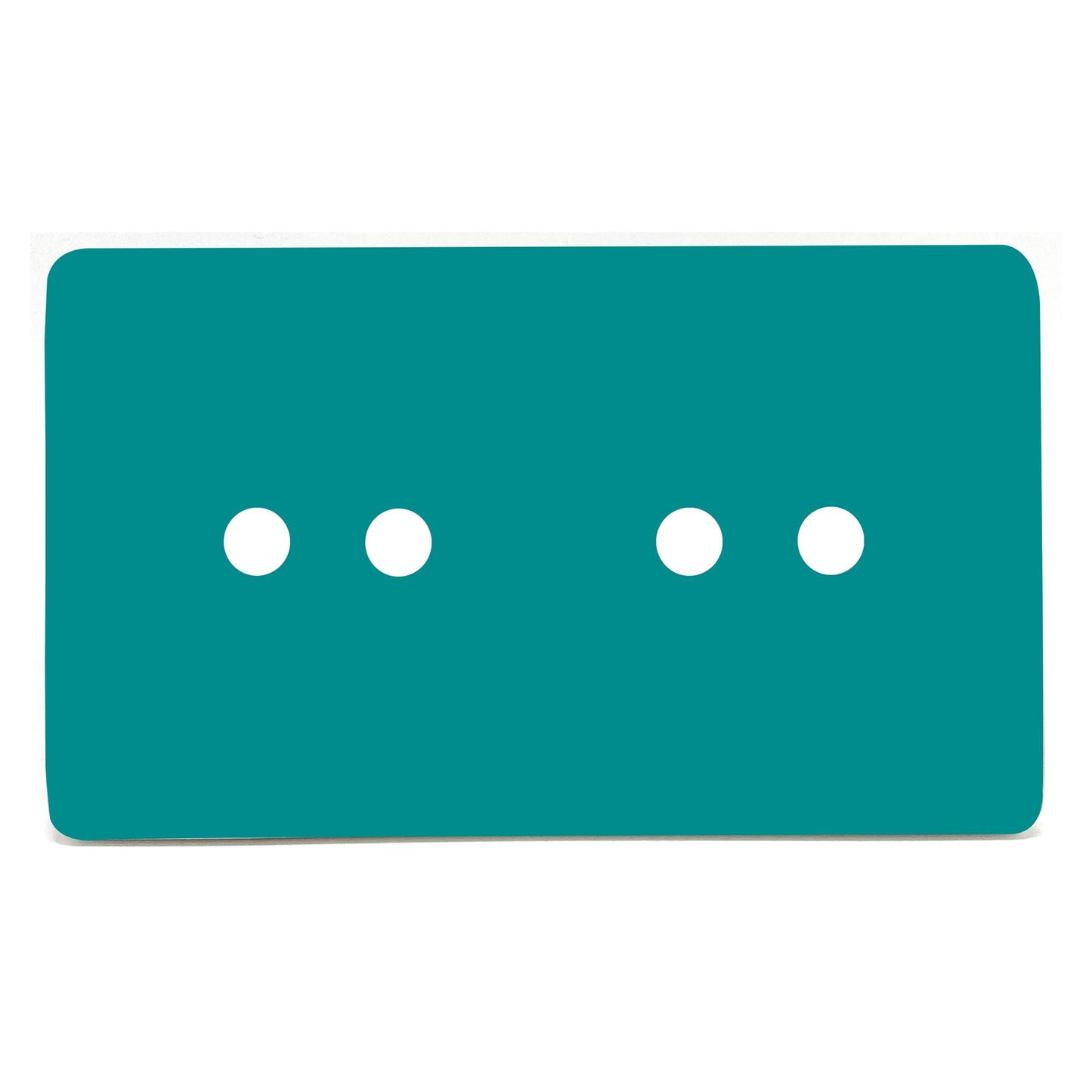 Trendi Switch 4 Gang LED Dimmer Replacement Faceplate in Bright Teal