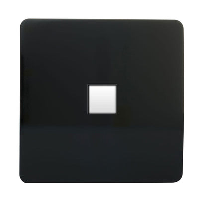 Trendi SPARE FACEPLATE For Artistic Modern Telephone Socket Black ART-TLPBK-SP