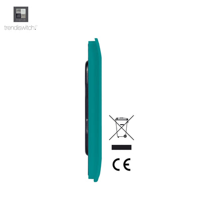 Trendi Switch Single Blanking Plate in Bright Teal