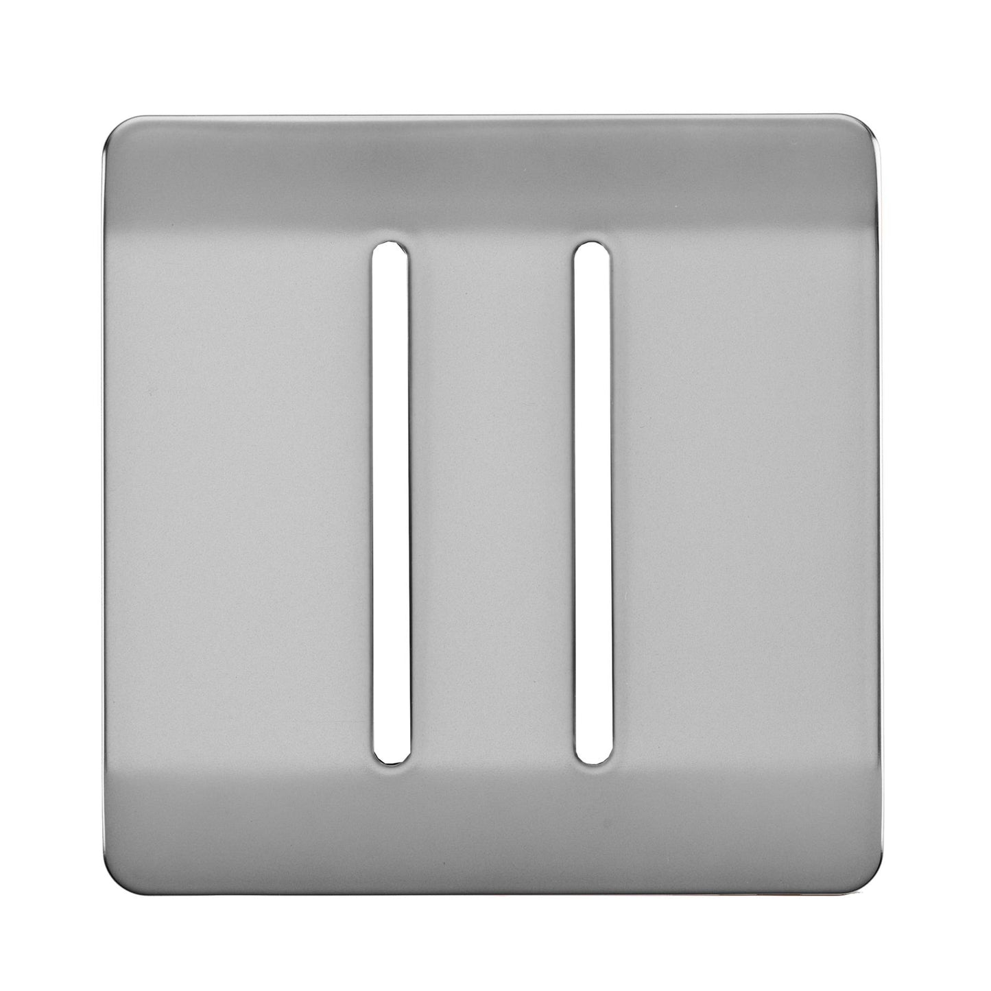 Trendi Switch 2 Gang Spare Faceplate for Modern Designer Light Switch in Brushed Steel