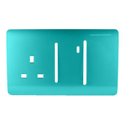 Trendi Switch Spare Faceplate For Cooker Switch & Plug Socket with Neon in Bright Teal