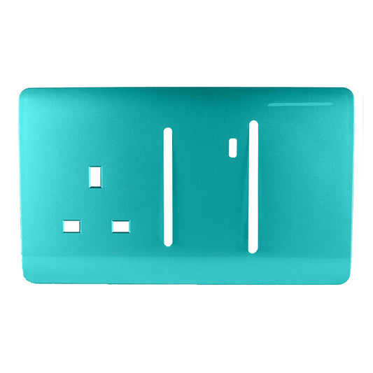 Trendi Switch Spare Faceplate For Cooker Switch & Plug Socket with Neon in Bright Teal