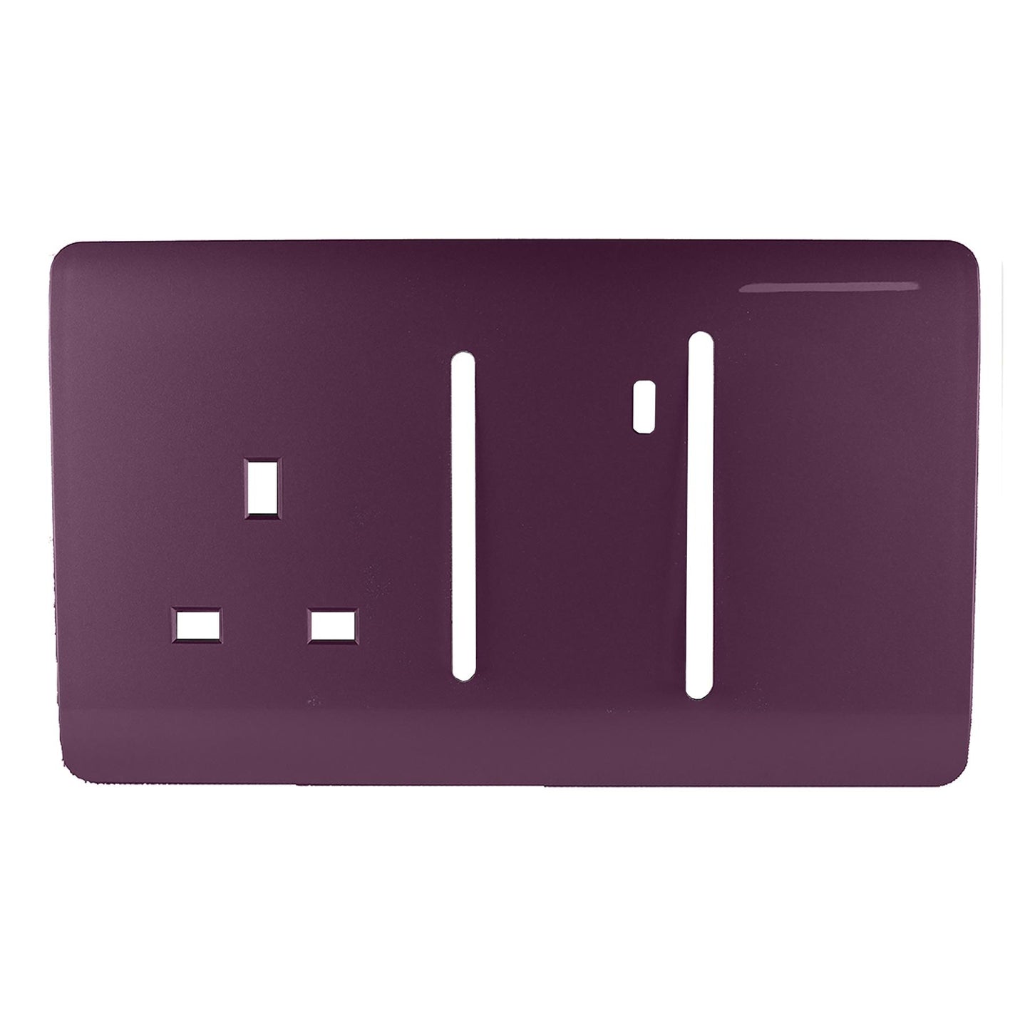 Trendi Switch Spare Faceplate For Cooker Switch & Plug Socket with Neon in Plum Purple