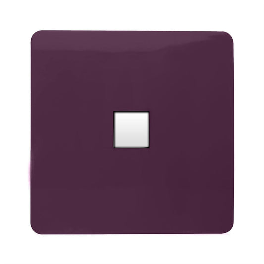 Trendi Switch 1 Gang Spare Faceplate For Modern Designer Telephone Slave Socket in Plum Purple