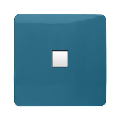 Trendi Switch 1 Gang RJ45 Cat 5e PC Ethernet Socket in Ocean Blue