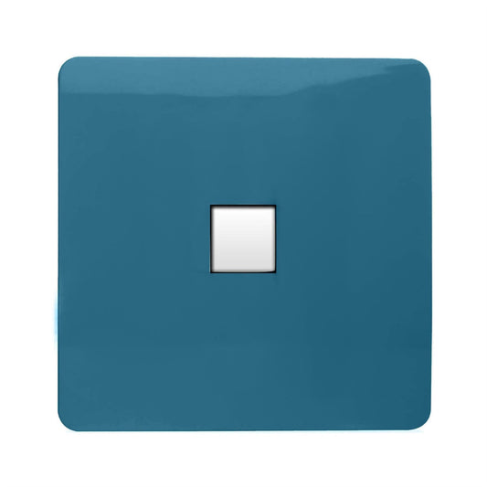 Trendi Switch 1 Gang RJ45 Cat 5e PC Ethernet Socketin Ocean Blue