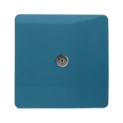 Trendi Switch 1 Gang Female Co-Axial Television Socket in Midnight Blue