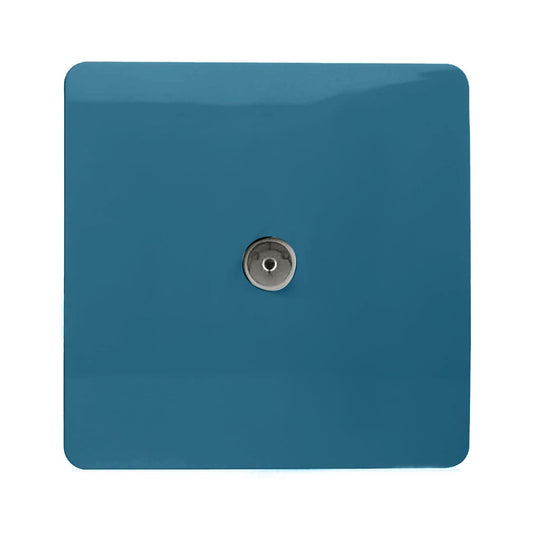 Trendi Switch 1 Gang Female Co-Axial Television Socketin Midnight Blue