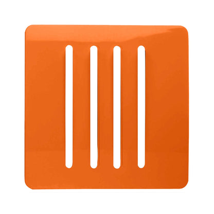 Trendi Switch 4 Gang Spare Faceplate for Modern Designer Light Switch in Sunset Orange