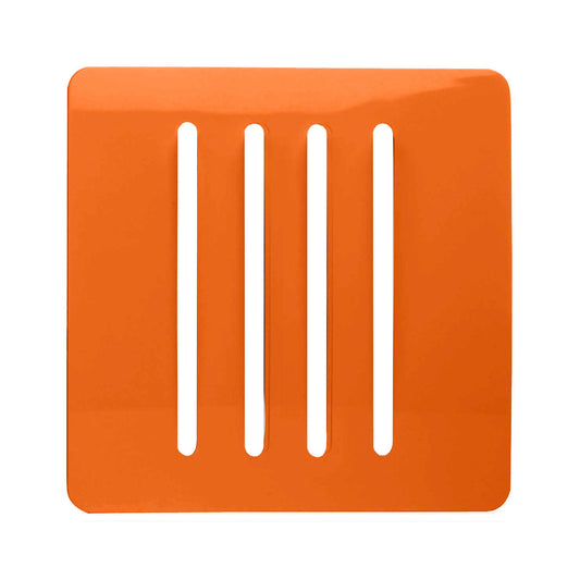 Trendi Switch 4 Gang Spare Faceplate for Modern Designer Light Switch in Sunset Orange