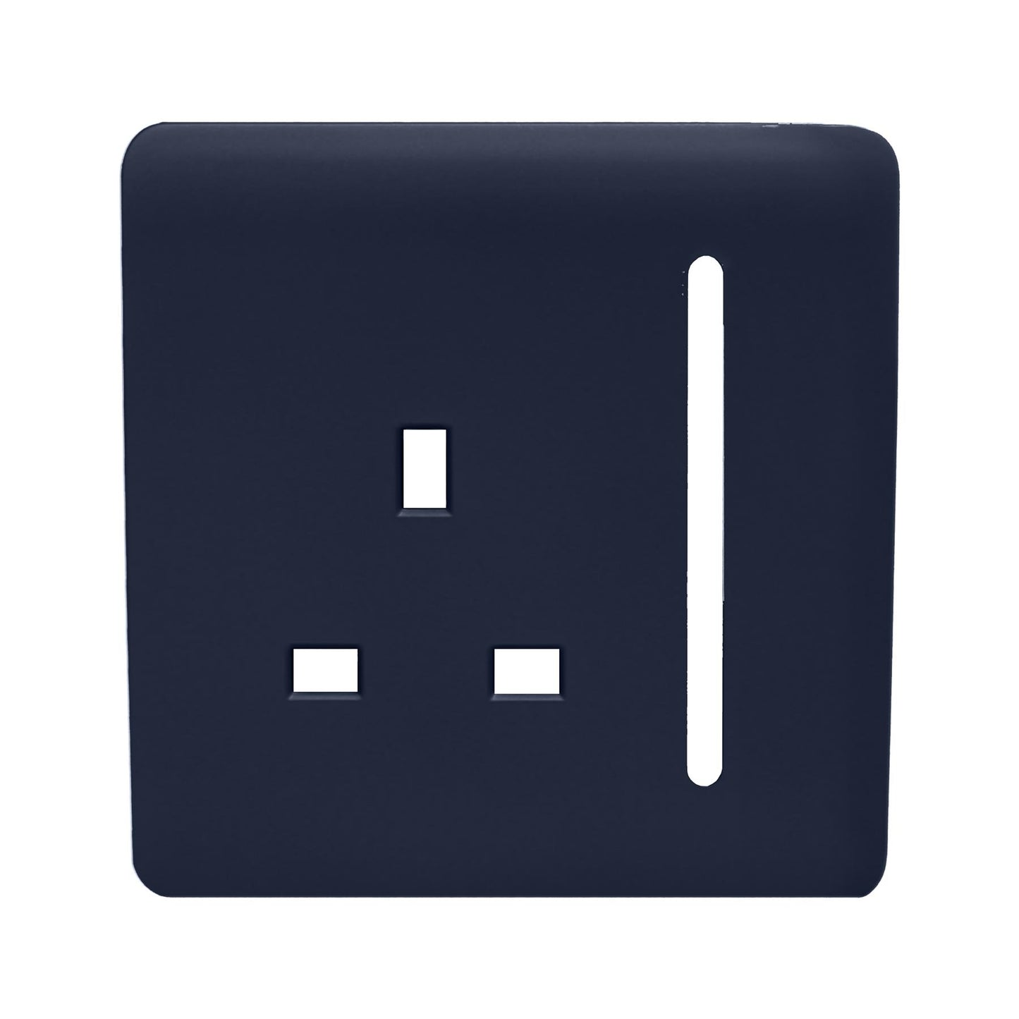 Trendi Switch 1 Gang 13 Amp Switched Spare Faceplate For Modern Designer Plug Socket in Navy Blue