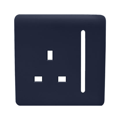 Trendi Switch 1 Gang 13 Amp Switched Spare Faceplate For Modern Designer Plug Socket in Navy Blue